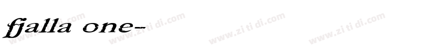 fjalla one字体转换